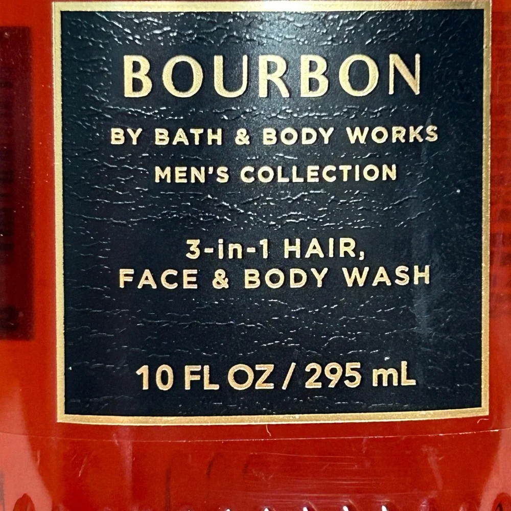 Bath and Body Works Bourbon 3‎ in 1 Hair Face Body Wash Men's Collection 10 oz